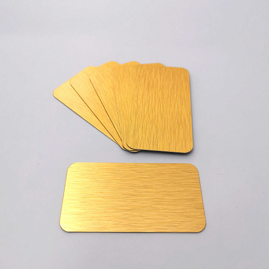 Бейдж субл. без окна 65х35мм (золото шлиф SU33), без крепления  (50/100)