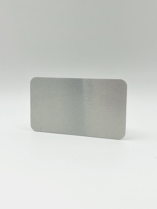 Бейдж субл. без окна 70х40мм (серебро микрошлиф SU34), без крепления  (50/100)