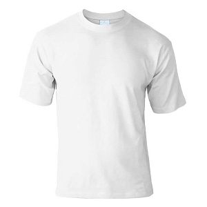 Футболка 100% х/б БЕЛАЯ р.50-52 (XL) 165 гр. (1/80)
