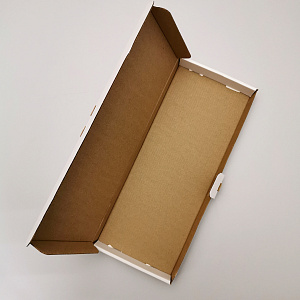 Коробка самосборная Белая  микрогофрокартон 305мм х125мм х25мм (1/20)