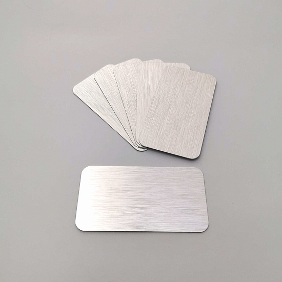 Бейдж субл. без окна 70х40мм (серебро шлиф SU31), без крепления  (50/100)