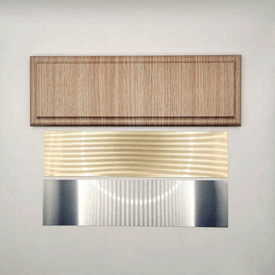 Табличка на дверь комплект (основа+алюминий 2 шт+скотч) 90х270мм (Беленый дуб) (1)