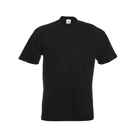 Футболка 100% х/б ЧЕРНАЯ р.42-44 (XS) 165 гр. (1/100)