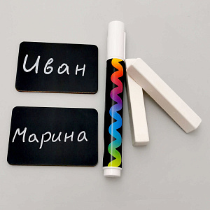 Бейдж меловой/маркерный 76х51 без окна, без крепления (50/1100) 