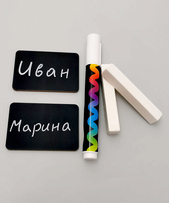 Бейдж меловой/маркерный 76х51 без окна, без крепления (20/1100) 