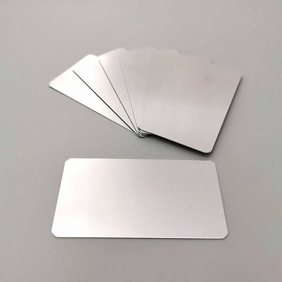 Бейдж субл. без окна 70х40мм (серебро глянец SU23), без крепления  (50/100)