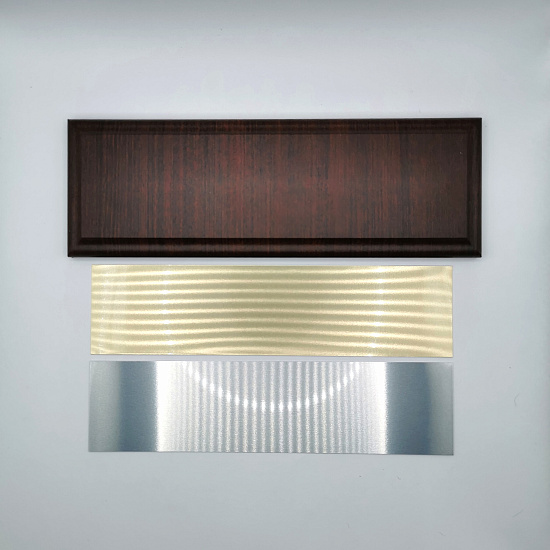 Табличка на дверь комплект (основа+алюминий 2 шт+скотч) 120х300мм (Вишня) (1)